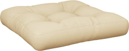 vidaXL - Palletkussen - 60x60x12 - cm - stof - beige