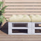 vidaXL - Palletkussen - 60x60x12 - cm - stof - crèmekleurig