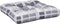 vidaXL - Palletkussen - 60x60x12 - cm - stof - ruitpatroon - grijs