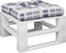 vidaXL - Palletkussen - 60x60x12 - cm - stof - ruitpatroon - grijs