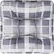 vidaXL - Palletkussen - 60x60x12 - cm - stof - ruitpatroon - grijs