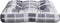 vidaXL - Palletkussen - 60x60x12 - cm - stof - ruitpatroon - grijs