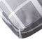 vidaXL - Palletkussen - 60x60x12 - cm - stof - ruitpatroon - grijs