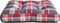 vidaXL - Palletkussen - 60x60x12 - cm - stof - ruitpatroon - rood