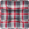 vidaXL - Palletkussen - 60x60x12 - cm - stof - ruitpatroon - rood