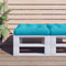 vidaXL - Palletkussen - 60x61,5x10 - cm - oxford - stof - turquoise