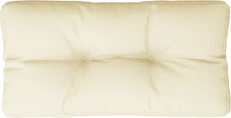 vidaXL - Palletkussen - 70x40x12 - cm - stof - crèmekleurig