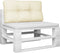 vidaXL - Palletkussen - 70x40x12 - cm - stof - crèmekleurig