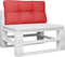 vidaXL - Palletkussen - 70x40x12 - cm - stof - rood