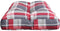 vidaXL - Palletkussen - 70x40x12 - cm - stof - ruitpatroon - rood
