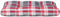 vidaXL - Palletkussen - 70x40x12 - cm - stof - ruitpatroon - rood