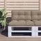vidaXL - Palletkussen - 70x40x12 - cm - stof - taupe