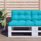 vidaXL - Palletkussen - 70x40x12 - cm - stof - turquoise