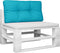 vidaXL - Palletkussen - 70x40x12 - cm - stof - turquoise