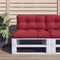 vidaXL - Palletkussen - 70x40x12 - cm - stof - wijnrood