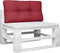 vidaXL - Palletkussen - 70x40x12 - cm - stof - wijnrood