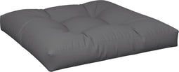 vidaXL - Palletkussen - 70x70x12 - cm - stof - antracietkleurig