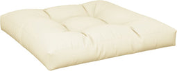 vidaXL - Palletkussen - 70x70x12 - cm - stof - crèmekleurig