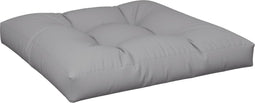 vidaXL - Palletkussen - 70x70x12 - cm - stof - grijs