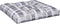 vidaXL - Palletkussen - 70x70x12 - cm - stof - ruitpatroon - grijs