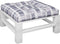 vidaXL - Palletkussen - 70x70x12 - cm - stof - ruitpatroon - grijs