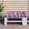 vidaXL - Palletkussen - 70x70x12 - cm - stof - ruitpatroon - rood