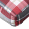 vidaXL - Palletkussen - 70x70x12 - cm - stof - ruitpatroon - rood