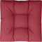 vidaXL - Palletkussen - 70x70x12 - cm - stof - wijnrood
