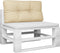 vidaXL - Palletkussen - 80x40x12 - cm - stof - beige