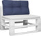 vidaXL - Palletkussen - 80x40x12 - cm - stof - marineblauw