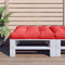 vidaXL - Palletkussen - 80x80x12 - cm - stof - rood
