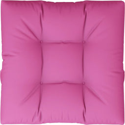 vidaXL - Palletkussen - 80x80x12 - cm - stof - roze