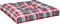 vidaXL - Palletkussen - 80x80x12 - cm - stof - ruitpatroon - rood
