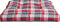 vidaXL - Palletkussen - 80x80x12 - cm - stof - ruitpatroon - rood