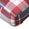 vidaXL - Palletkussen - 80x80x12 - cm - stof - ruitpatroon - rood