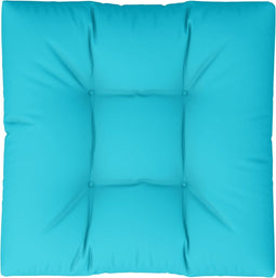 vidaXL - Palletkussen - 80x80x12 - cm - stof - turquoise