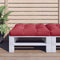 vidaXL - Palletkussen - 80x80x12 - cm - stof - wijnrood