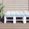 vidaXL - Palletkussen - bladpatroon - 120x80x12 - cm - stof