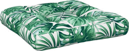 vidaXL - Palletkussen - bladpatroon - 50x50x12 - cm - stof