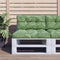 vidaXL - Palletkussen - bladpatroon - 70x40x12 - cm - stof