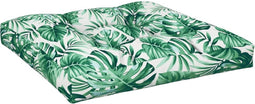 vidaXL - Palletkussen - bladpatroon - 80x80x12 - cm - stof