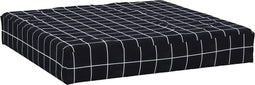 vidaXL - Palletkussen - geruit - 60x60x8 - cm - oxford - stof - zwart