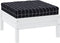 vidaXL - Palletkussen - geruit - 60x60x8 - cm - oxford - stof - zwart