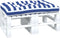 vidaXL - Palletkussen - gestreept - 120x80x12 - cm - stof - blauw - en - wit