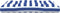 vidaXL - Palletkussen - gestreept - 120x80x12 - cm - stof - blauw - en - wit
