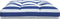 vidaXL - Palletkussen - gestreept - 120x80x12 - cm - stof - blauw - en - wit