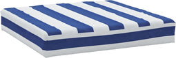 vidaXL - Palletkussen - gestreept - 60x60x8 - cm - oxford - stof - blauw - en - wit