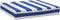 vidaXL - Palletkussen - gestreept - 60x60x8 - cm - oxford - stof - blauw - en - wit