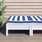 vidaXL - Palletkussen - gestreept - 60x60x8 - cm - oxford - stof - blauw - en - wit