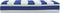 vidaXL - Palletkussen - gestreept - 60x60x8 - cm - oxford - stof - blauw - en - wit